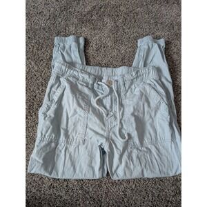 American Eagle Blue‎ White Striped Seersucker Joggers Mens 4 Short Drawstring